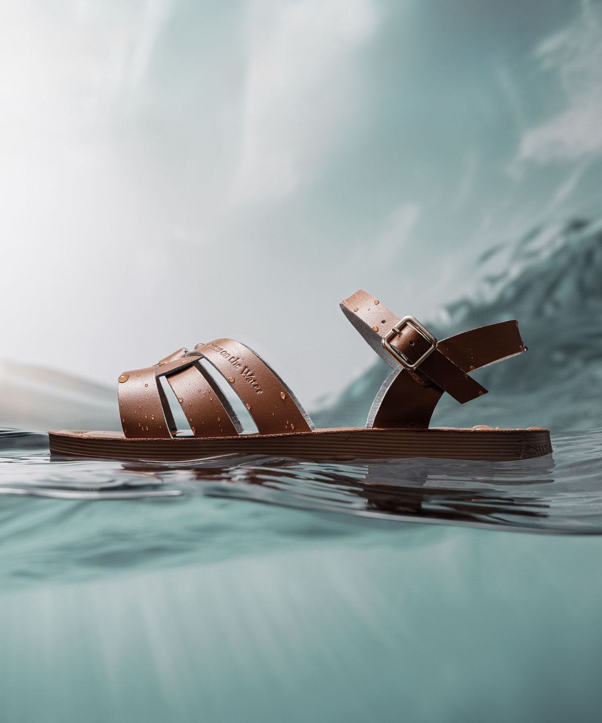 지저스온더워터(JESUS ON THE WATER) JESUS SANDAL Jebus  소가죽 스트랩 샌들 2cm  -JOW104 (5color)