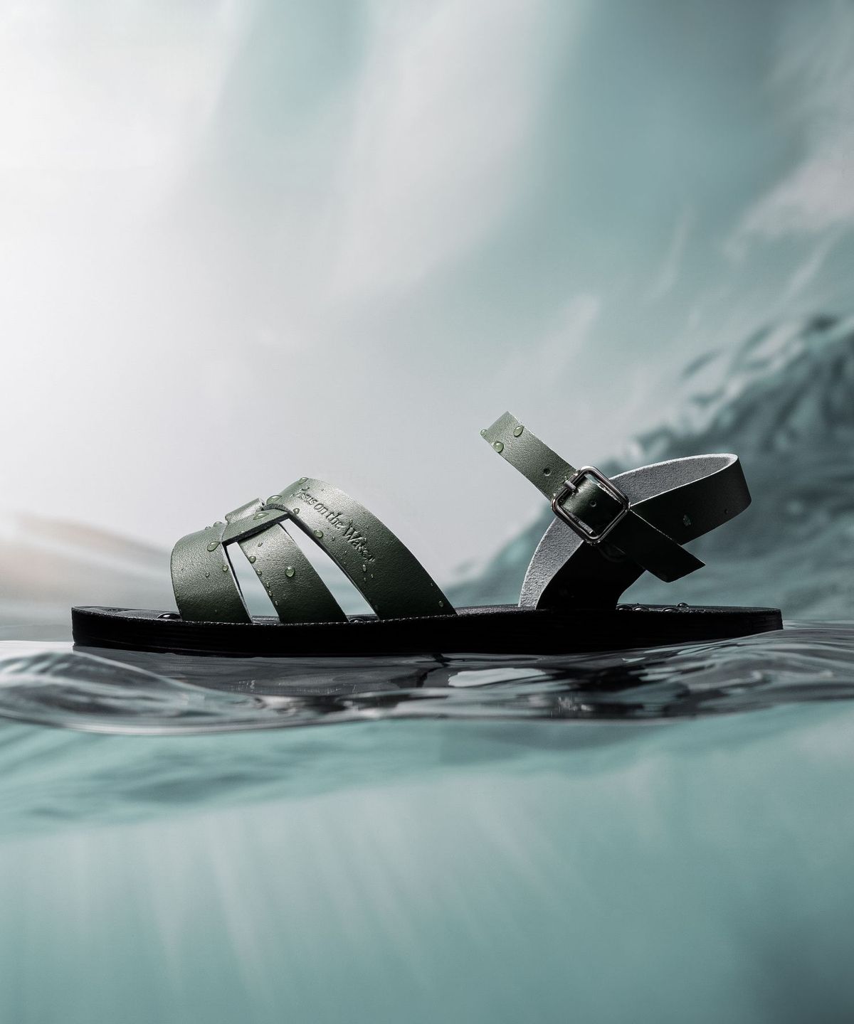 지저스온더워터(JESUS ON THE WATER) JESUS SANDAL Jebus  소가죽 스트랩 샌들 2cm  -JOW104 (5color)