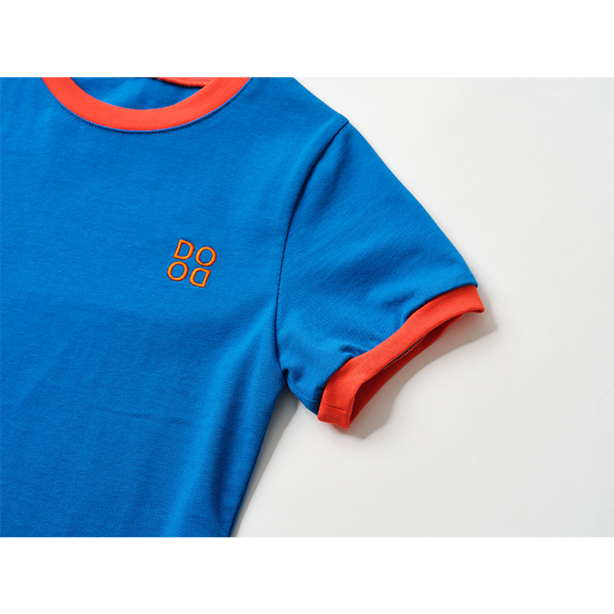 라메종드도도(LA MAISON DE DODO) BASIC DODO Ringer T Shirt_Blue / Orange_반팔티
