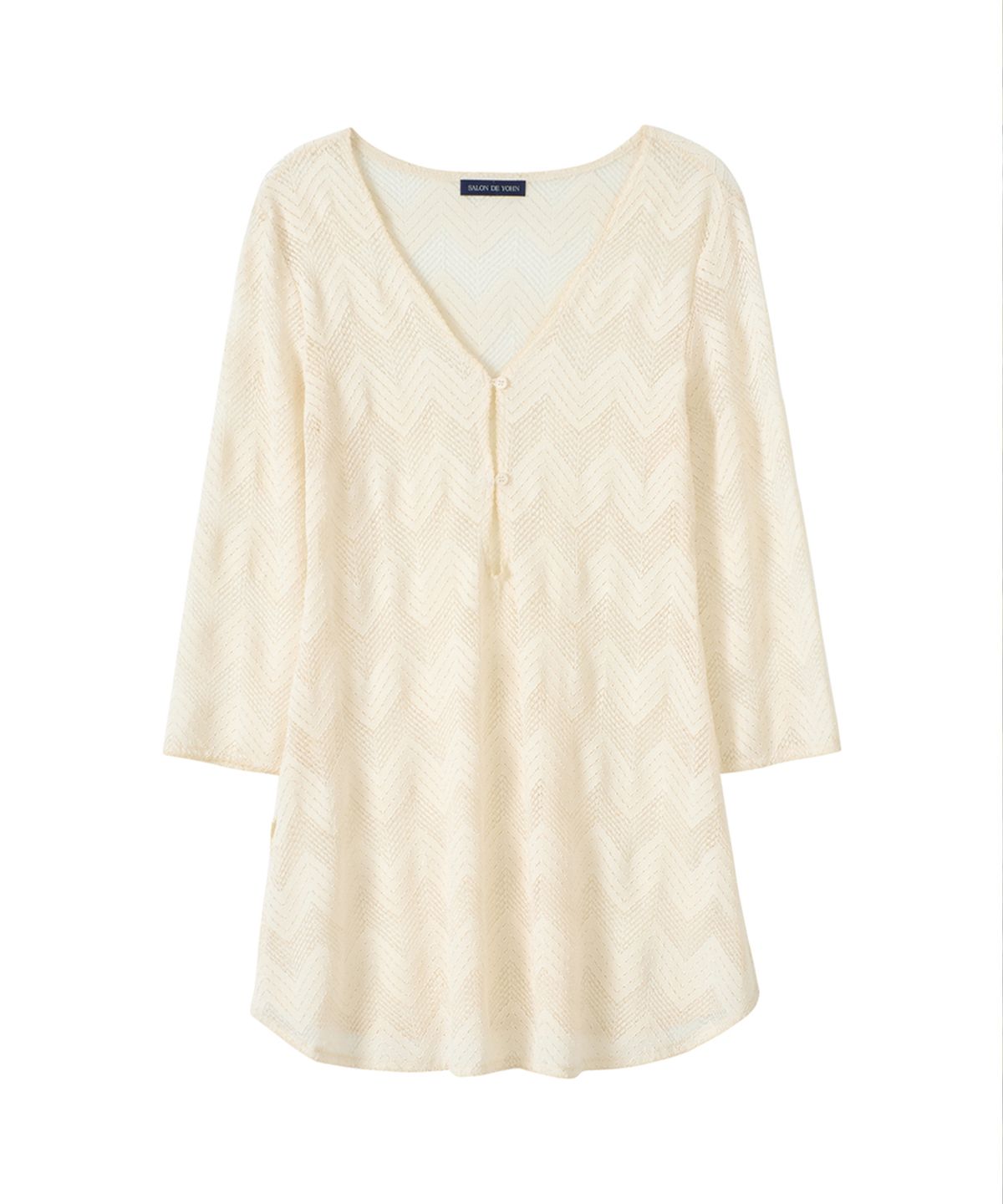 살롱 드 욘(SALON DE YOHN) Vintage Lace Cover Up Dress_ Ivory