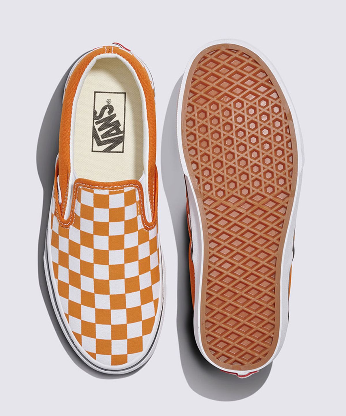 반스(VANS) 클래식 슬립온 - (컬러 띠어리) 체커보드 마멀레이드 / VN000D6Y52K1