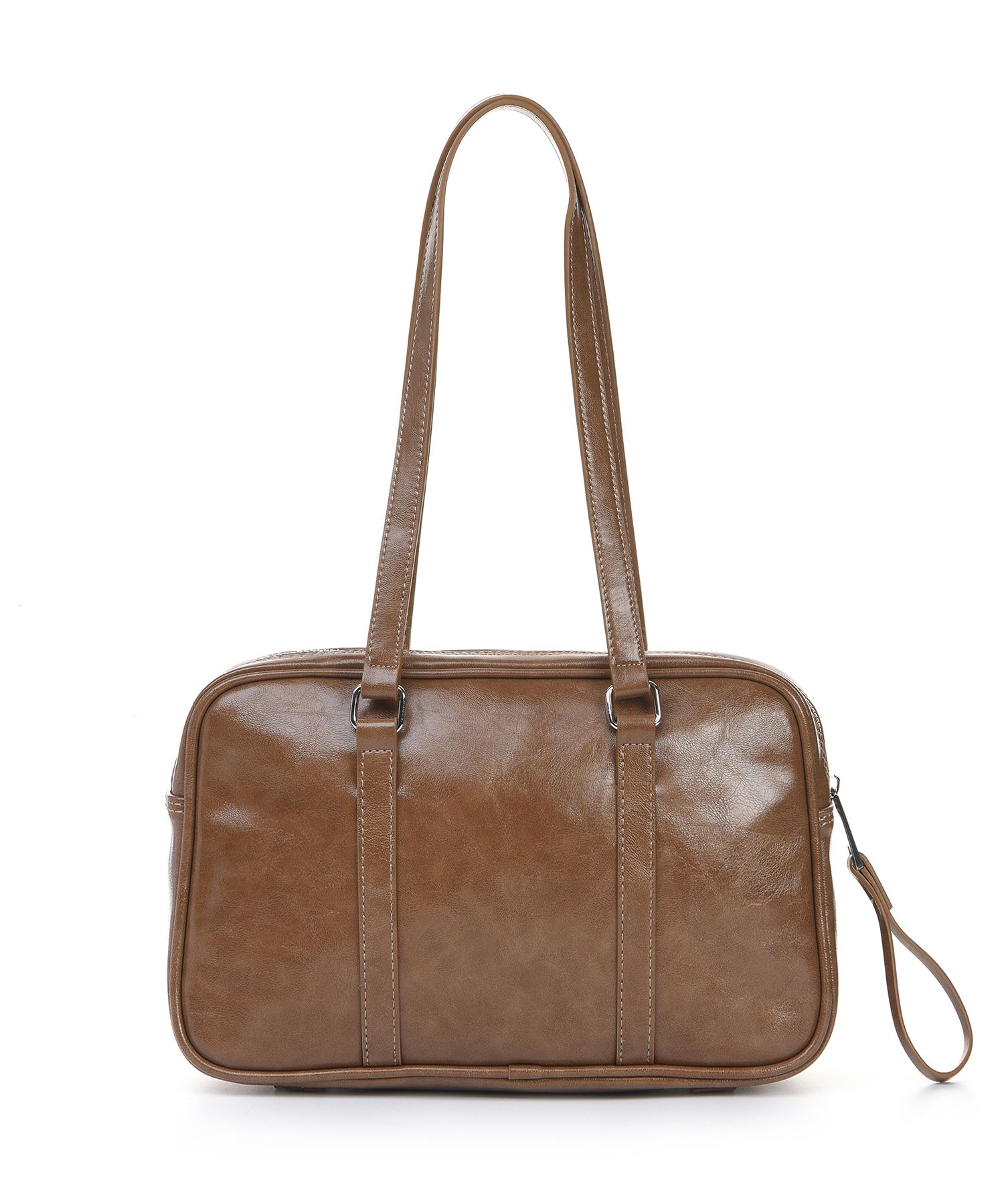 MUSINSA公式 | NICK&NICOLE CRYSTAL LEATHER BOSTON BAG_CAMEL