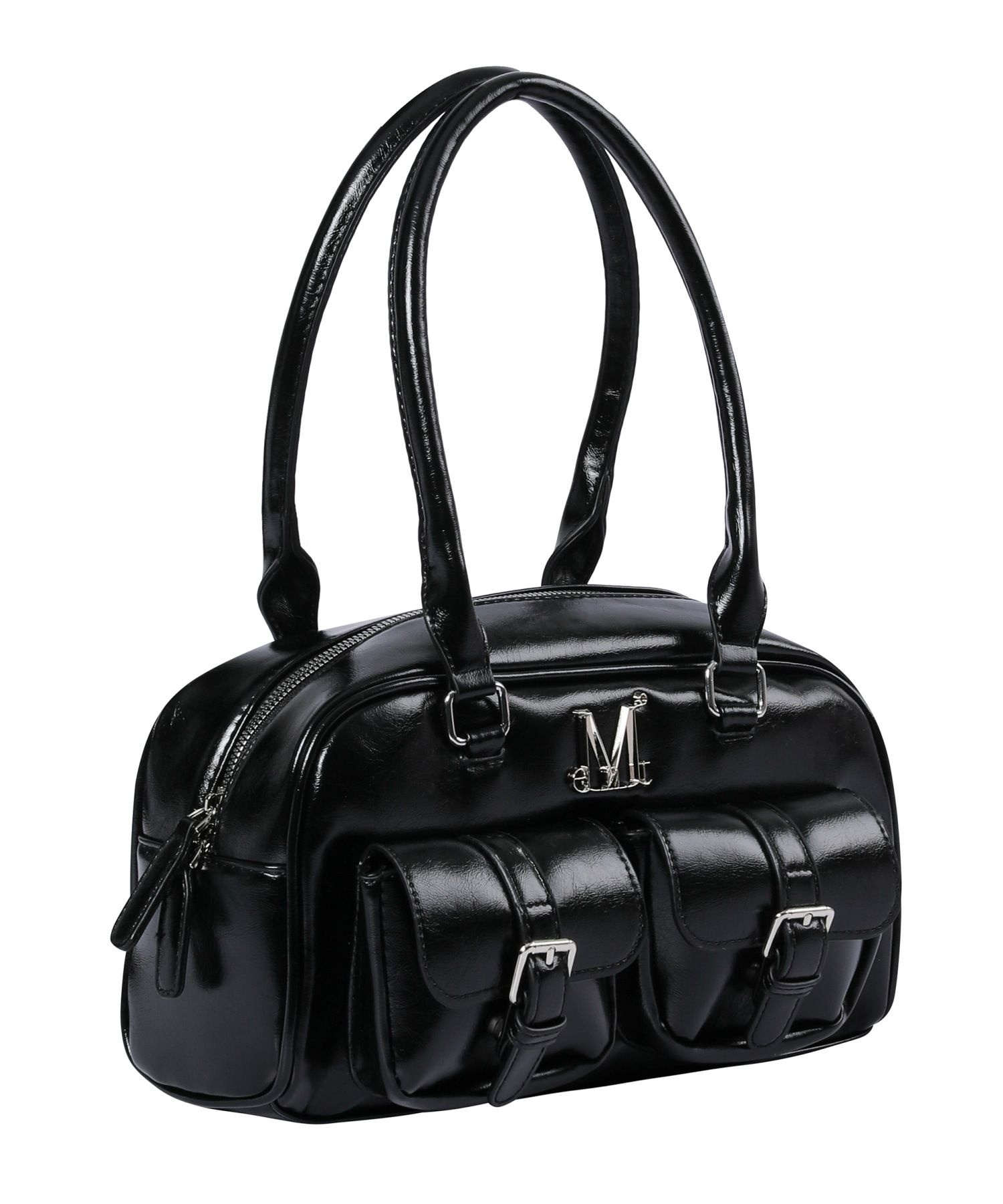 MUSINSA | MUCENT Virus Metal Logo Enamel 2 Belt Pocket