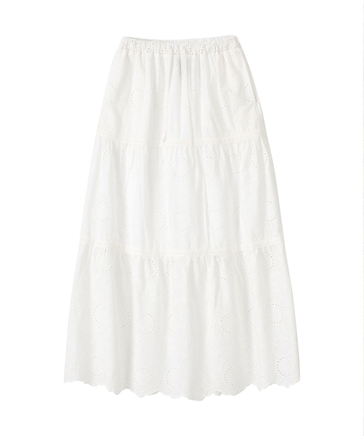 살롱 드 욘(SALON DE YOHN) Marine Grace Long Skirt_ White