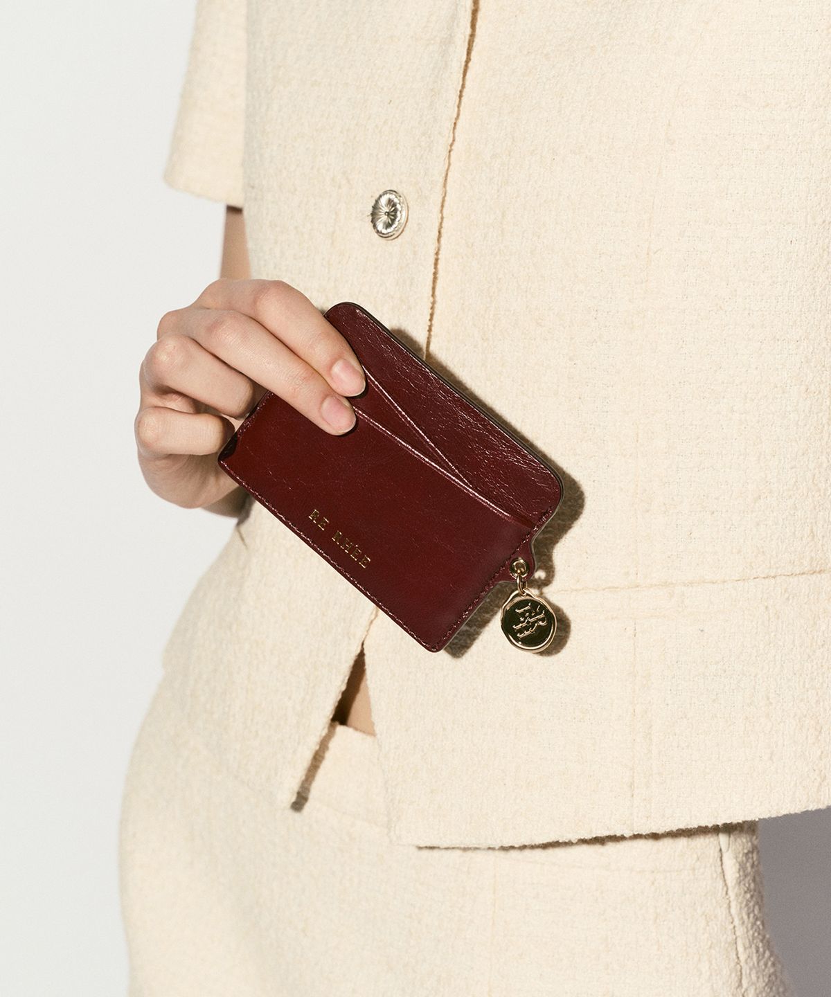 리이(RE RHEE) COWHIDE CARD WALLET