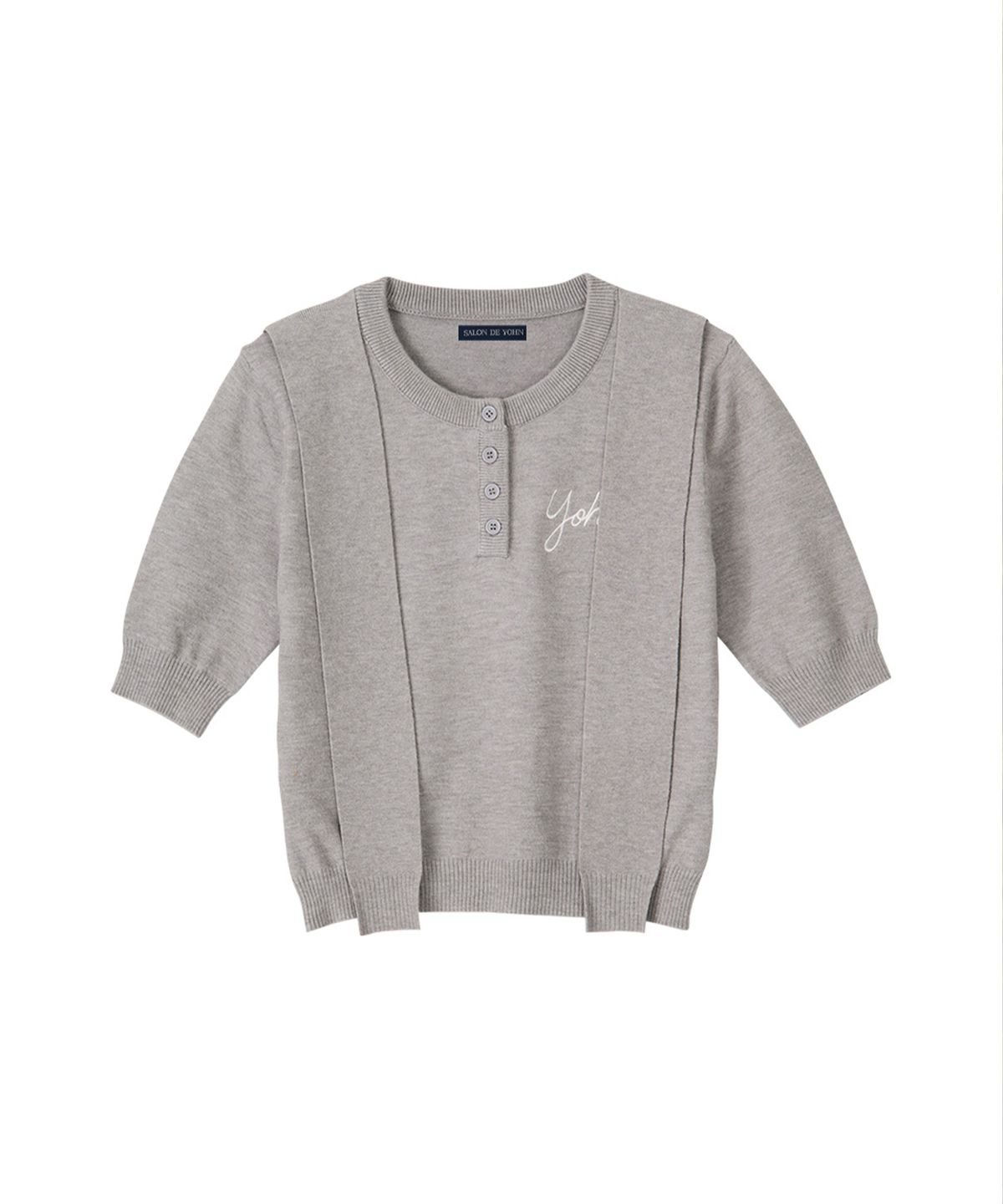 살롱 드 욘(SALON DE YOHN) Harbor Shawl Knit_ Gray