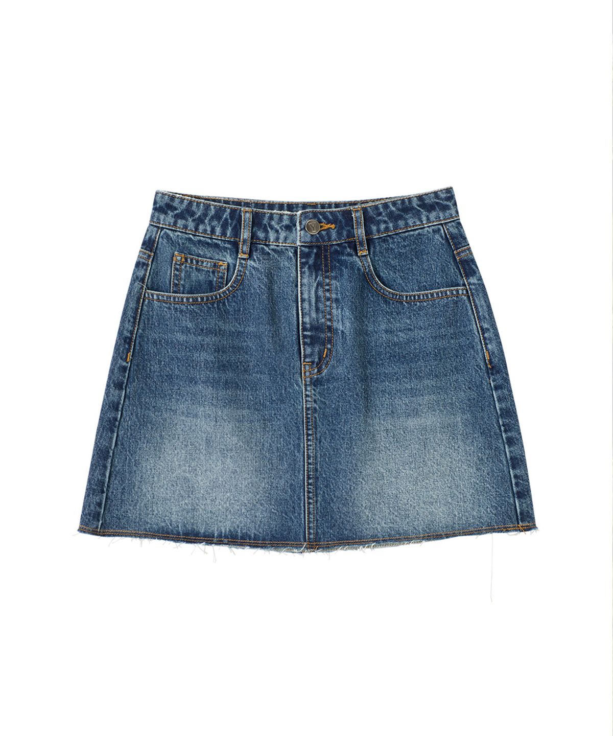 살롱 드 욘(SALON DE YOHN) Classic Denim Mini Skirt_ Blue