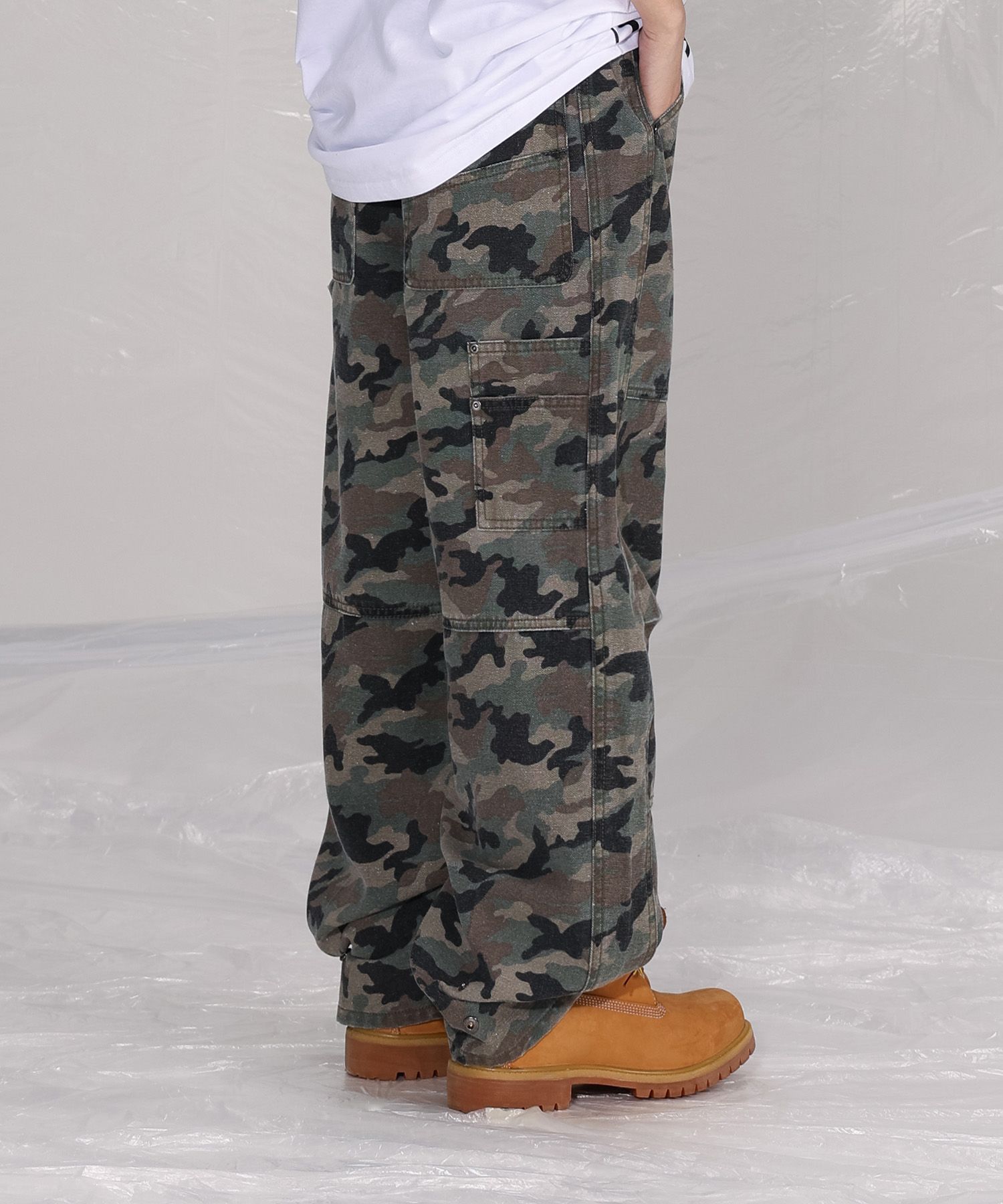 [SAINTPAIN]★25SS★CAMO COTTON WORK PANTS MUSINSA | SAINTPAIN SP Camo Cotton Work Pants Green