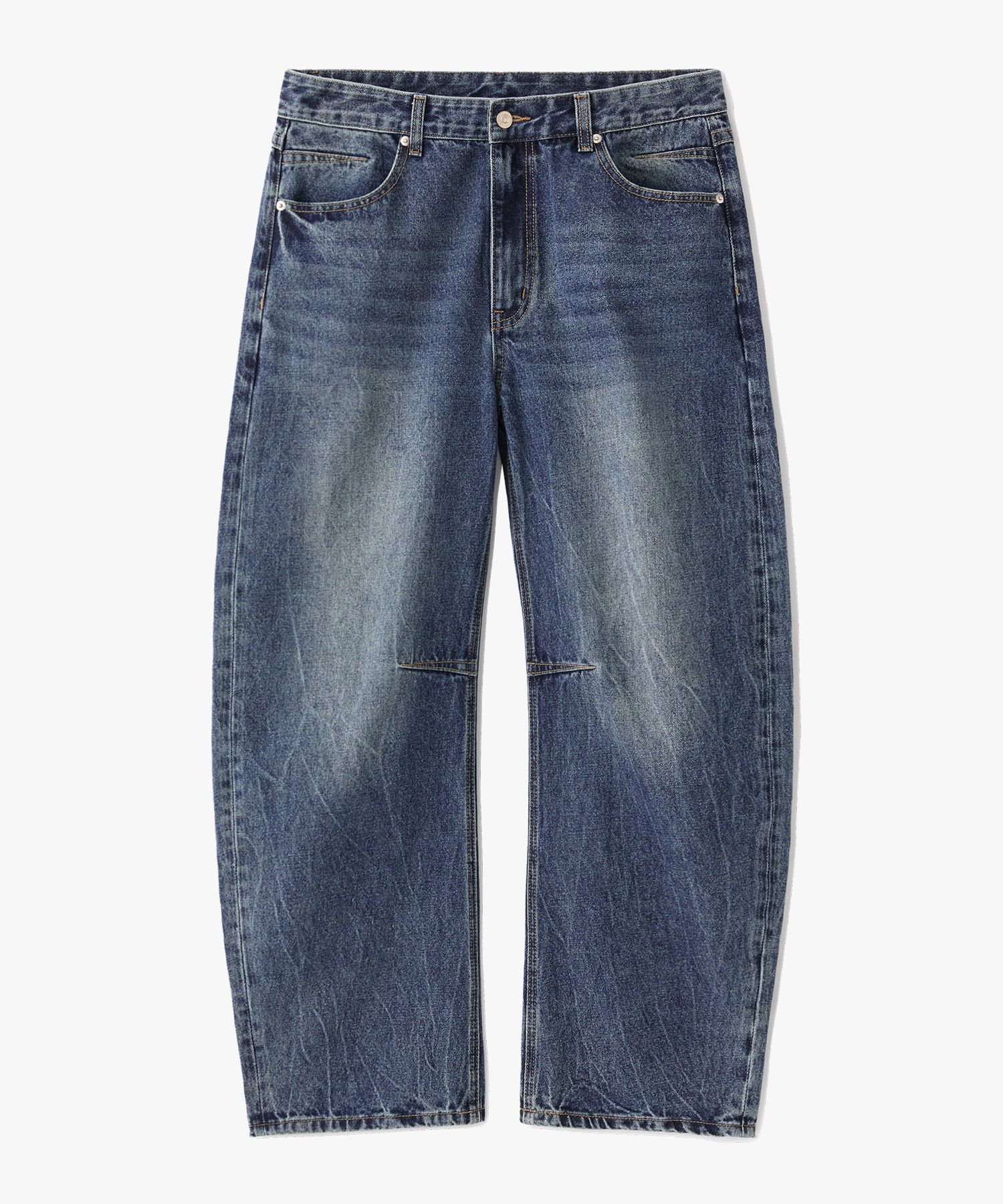 MUSINSA | SUARE Curved dart denim pants