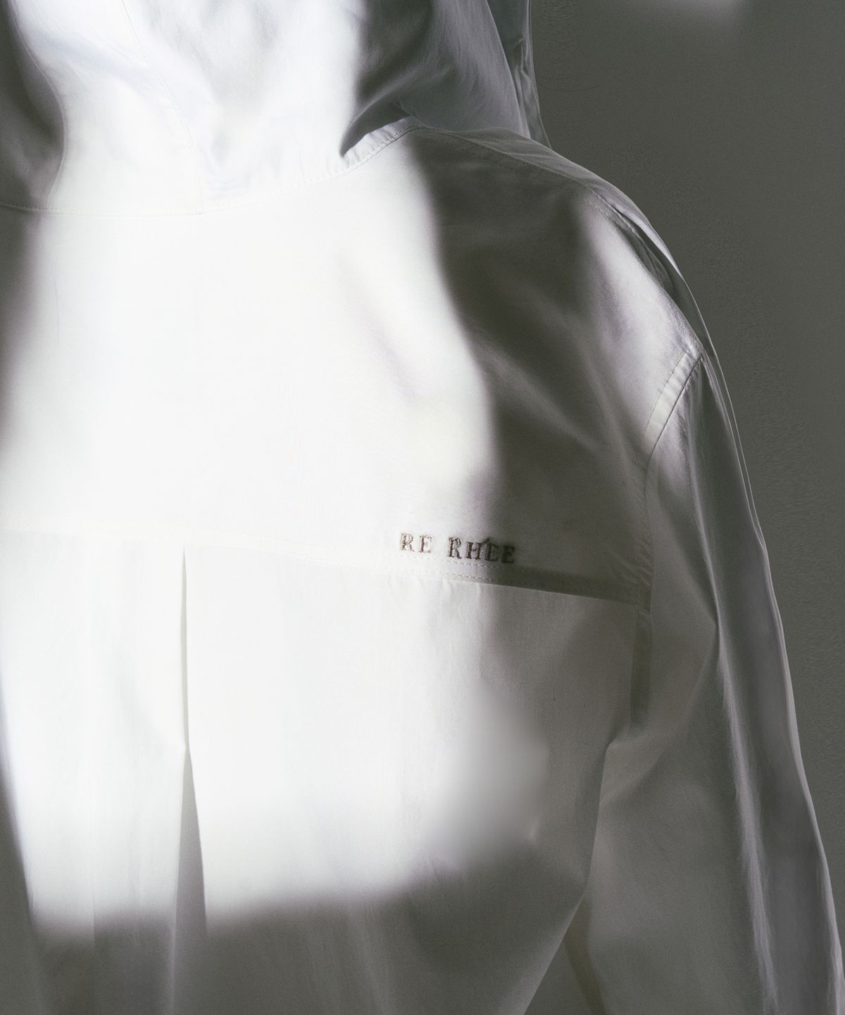 리이(RE RHEE) HOODED SHIRTS JACKET WHITE