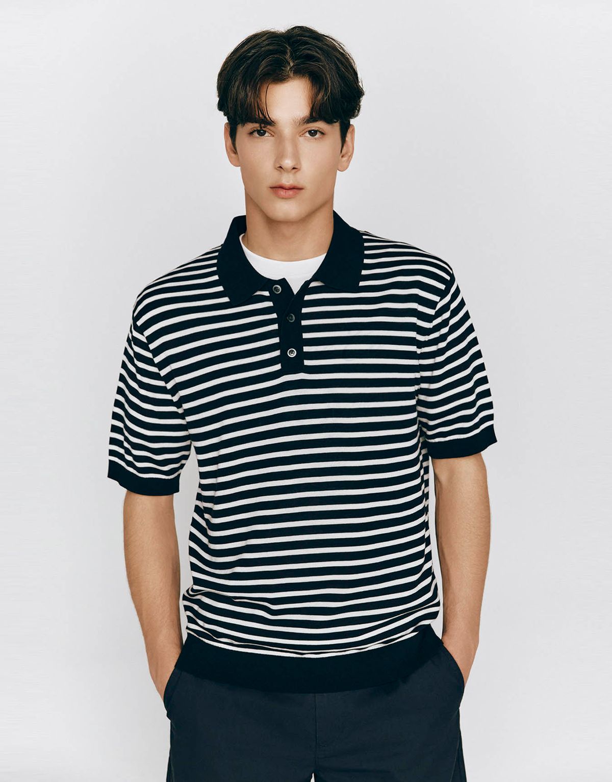 지오다노(GIORDANO) 폴로넥 반팔 니트(14GG) 055531 [6color]