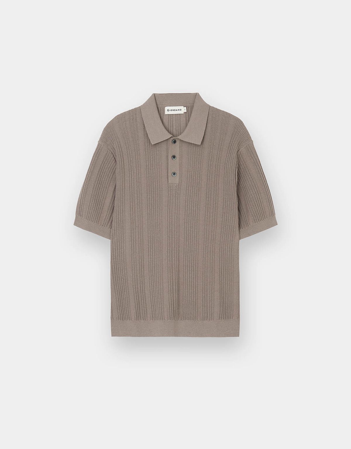 지오다노(GIORDANO) 립 텍스쳐 폴로넥 반팔 니트(12GG) 055533 [3color]