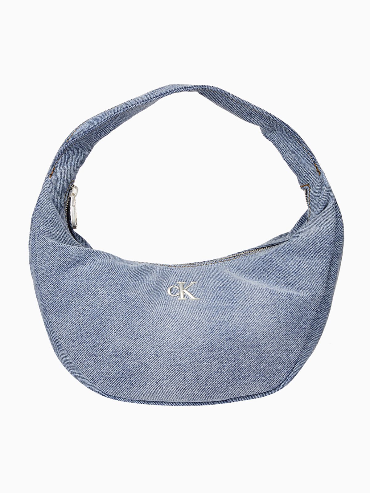 캘빈클라인 진(CALVIN KLEIN JEANS) 여성 로고 데님 스몰 소프트 호보백 4F3207G VGO