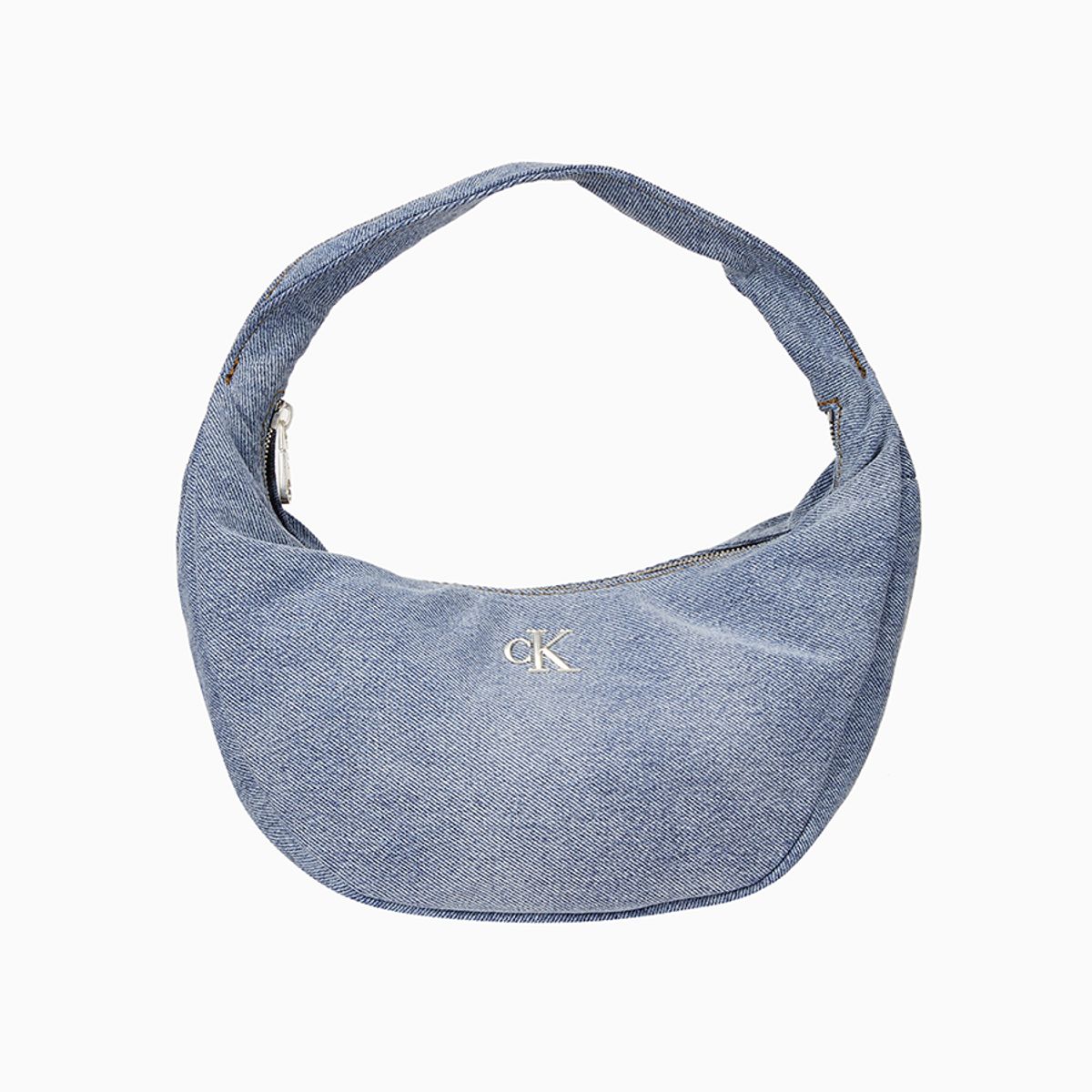 캘빈클라인 진(CALVIN KLEIN JEANS) 여성 로고 데님 스몰 소프트 호보백 4F3207G VGO