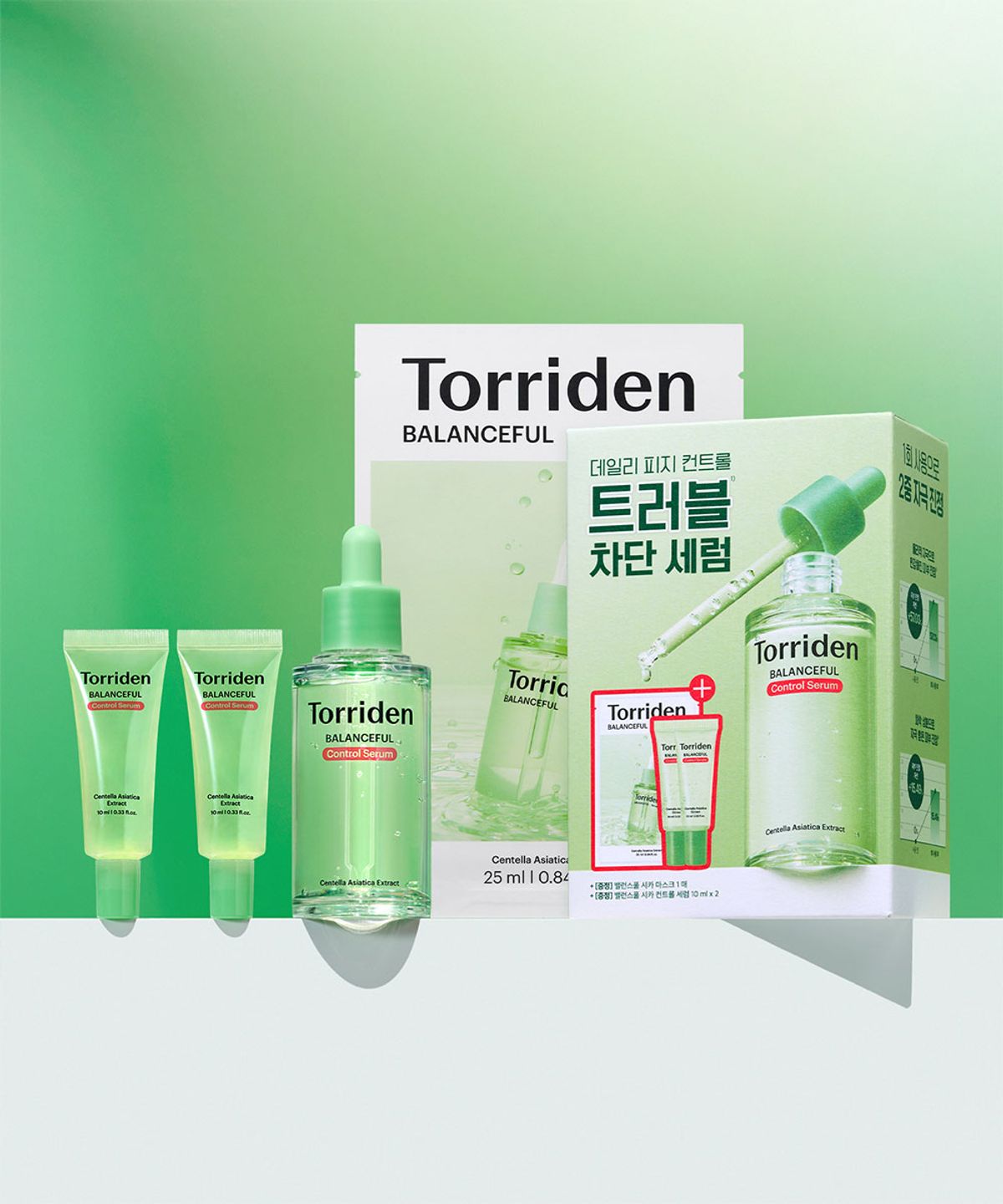 토리든(TORRIDEN) [코르티스 PICK][SET] 밸런스풀 시카 컨트롤 세럼 50ml 기획세트 X 2개 (시카 컨트롤 세럼 10ml X 4개+시카마스크 2매) (+다이브인 세럼 20ml)
