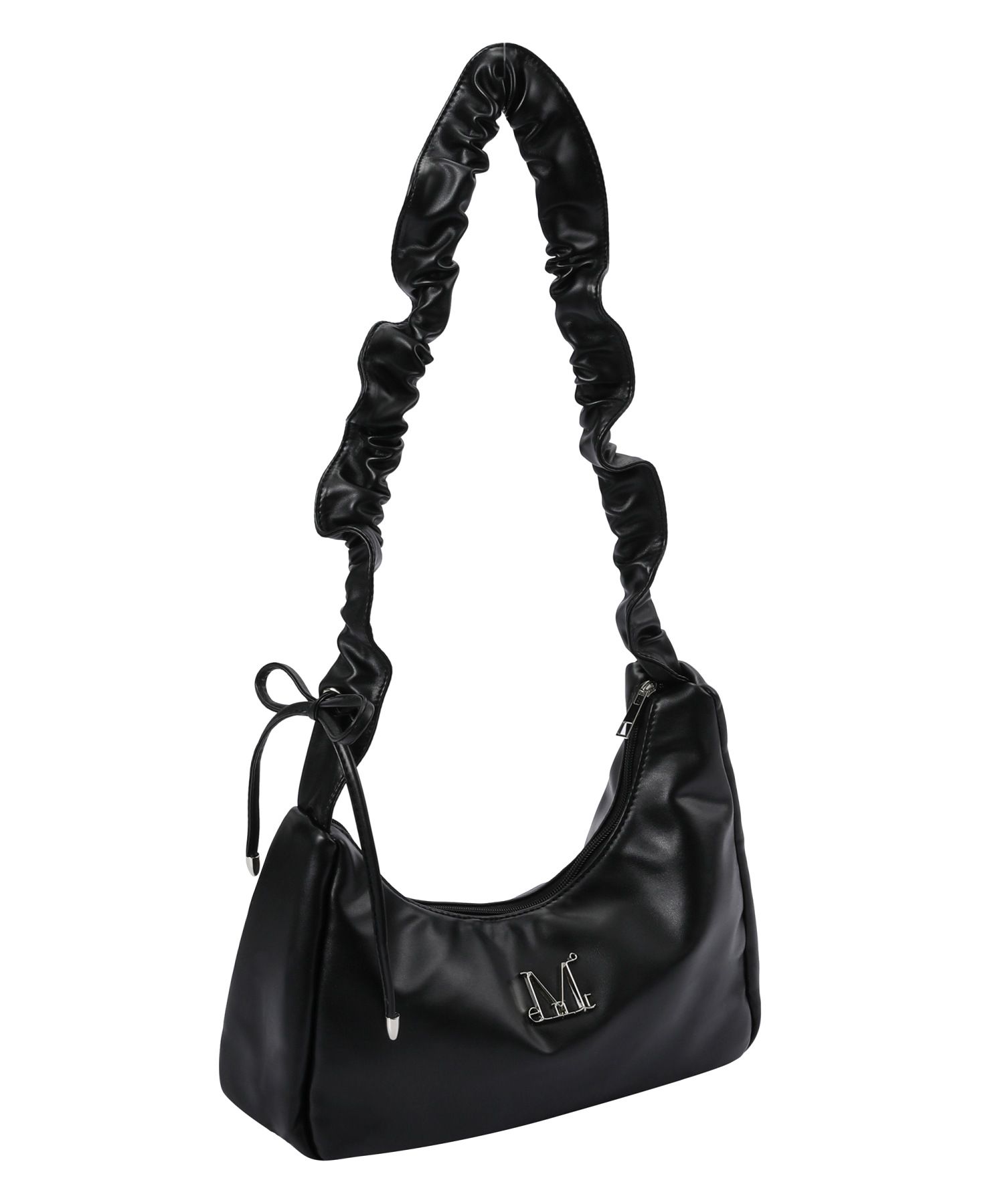 ◆MUCENT◆ Russel l Logo Shirring Crossbody Bag Unisex P MUSINSA | MUCENT Russel Metal Logo Shirring Crossbody Bag Unisex