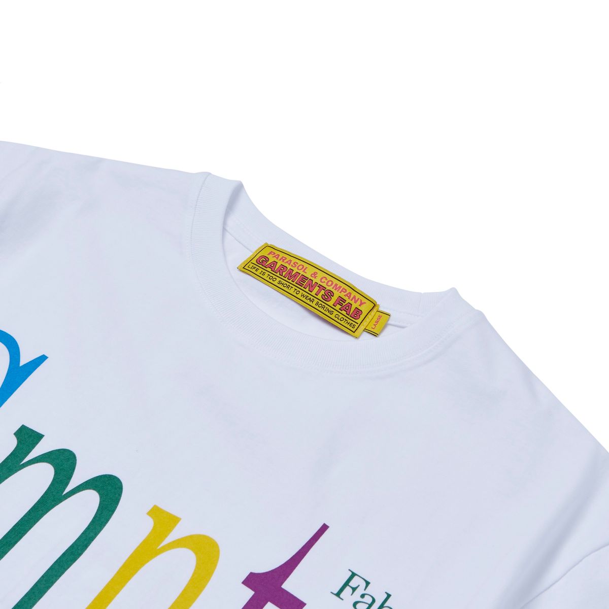 가먼츠팹(GARMENTS FAB) Rainbow GMNTS Tee (WHITE)