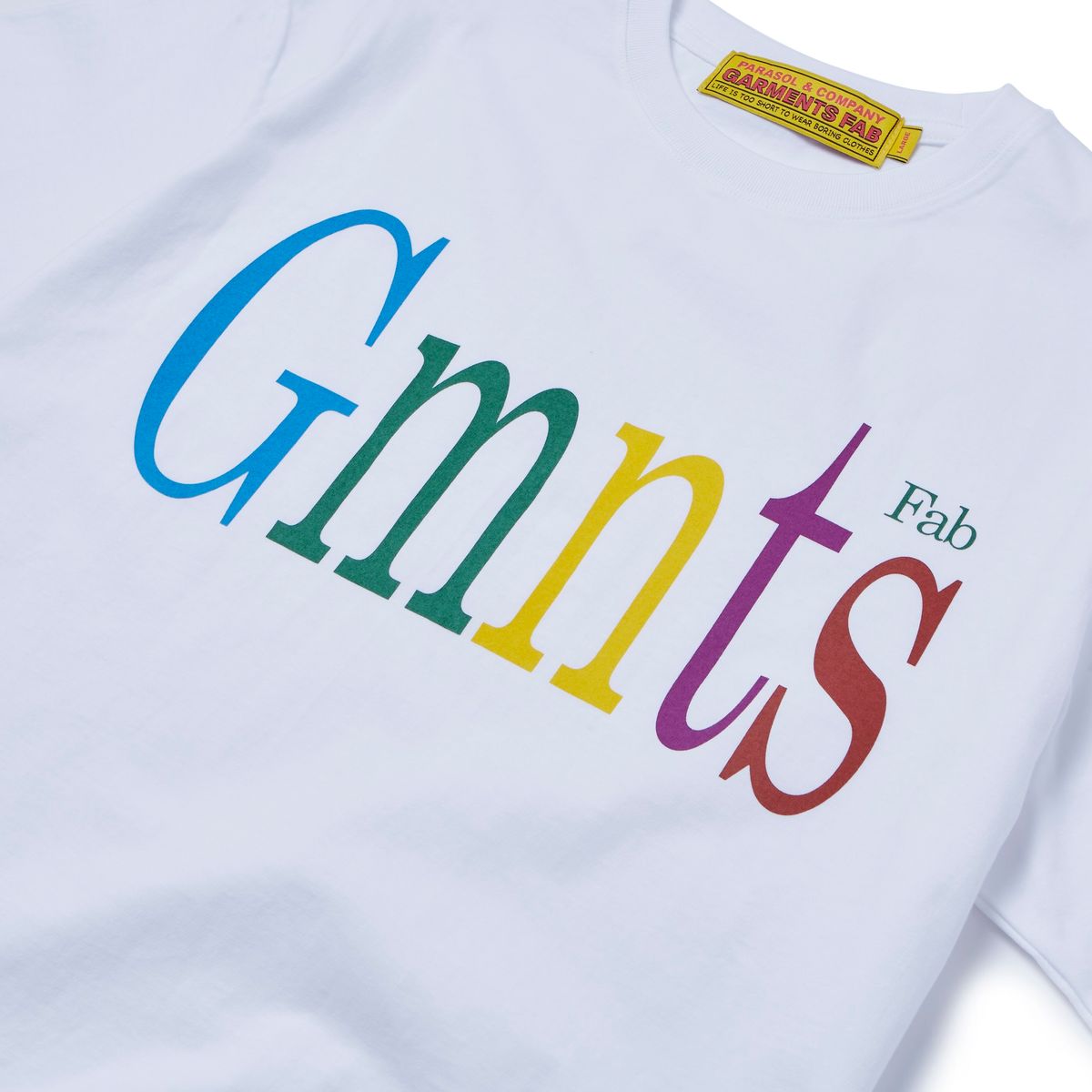 가먼츠팹(GARMENTS FAB) Rainbow GMNTS Tee (WHITE)