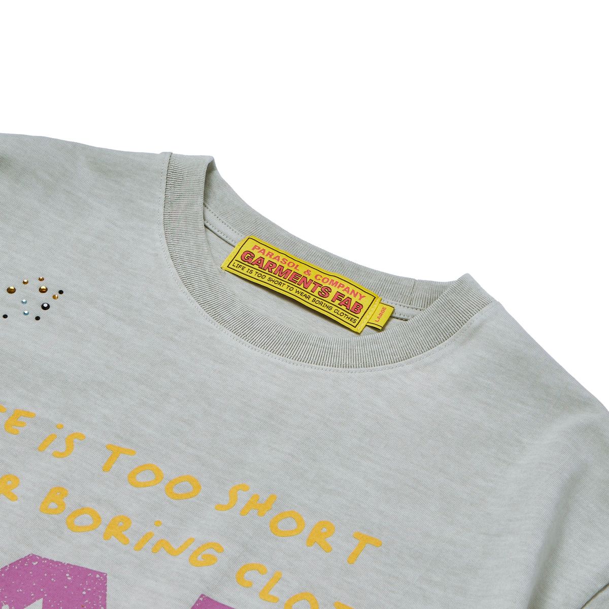 가먼츠팹(GARMENTS FAB) Hot-Fix Washed Tee (GRAY)
