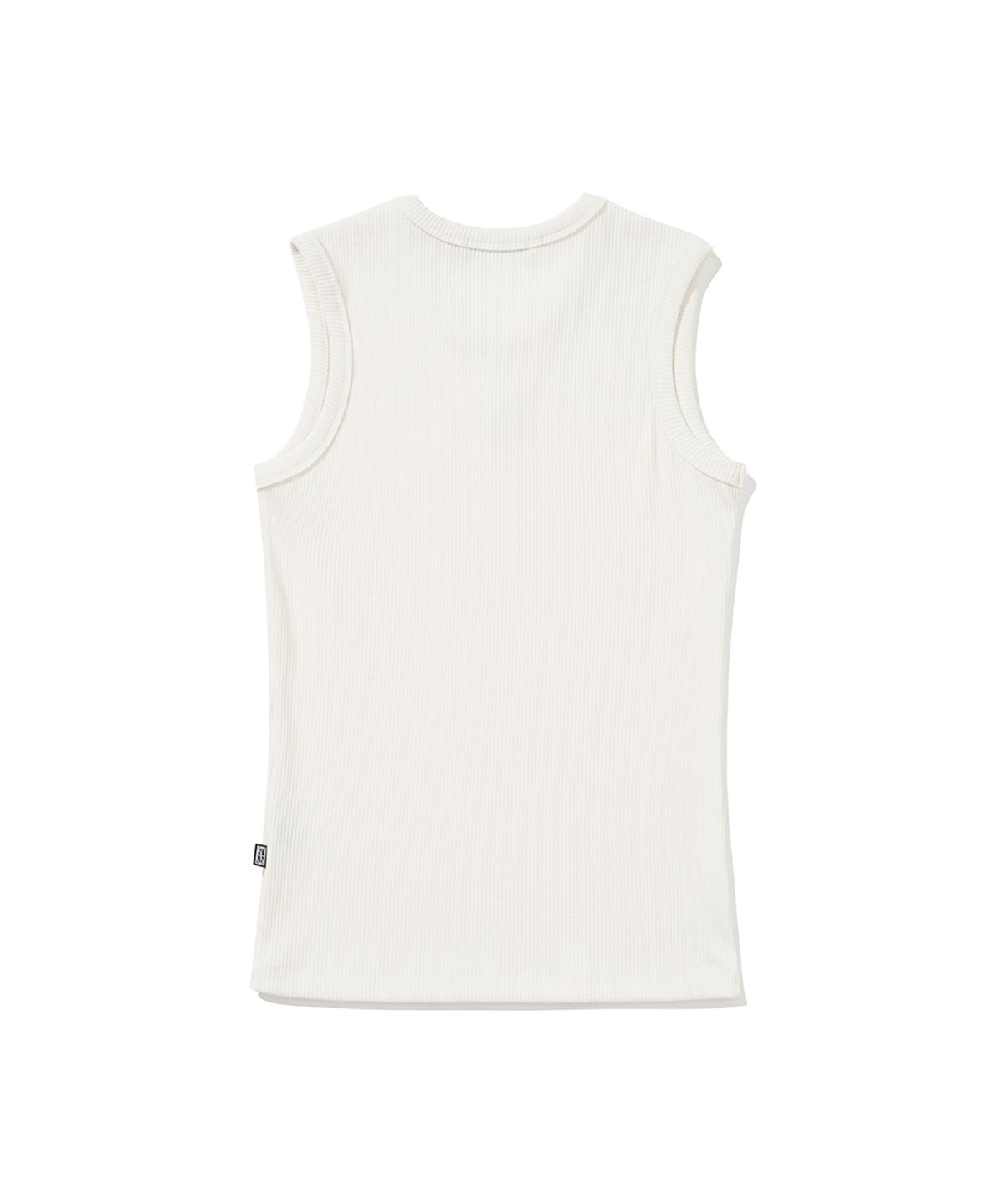 낫포너드(NOT4NERD) 4 Symbol Ribbed Sleeveless - White