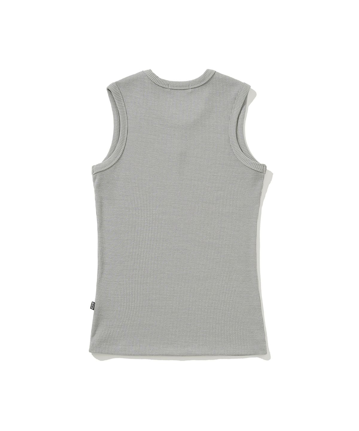 낫포너드(NOT4NERD) 4 Symbol Ribbed Sleeveless - Grey