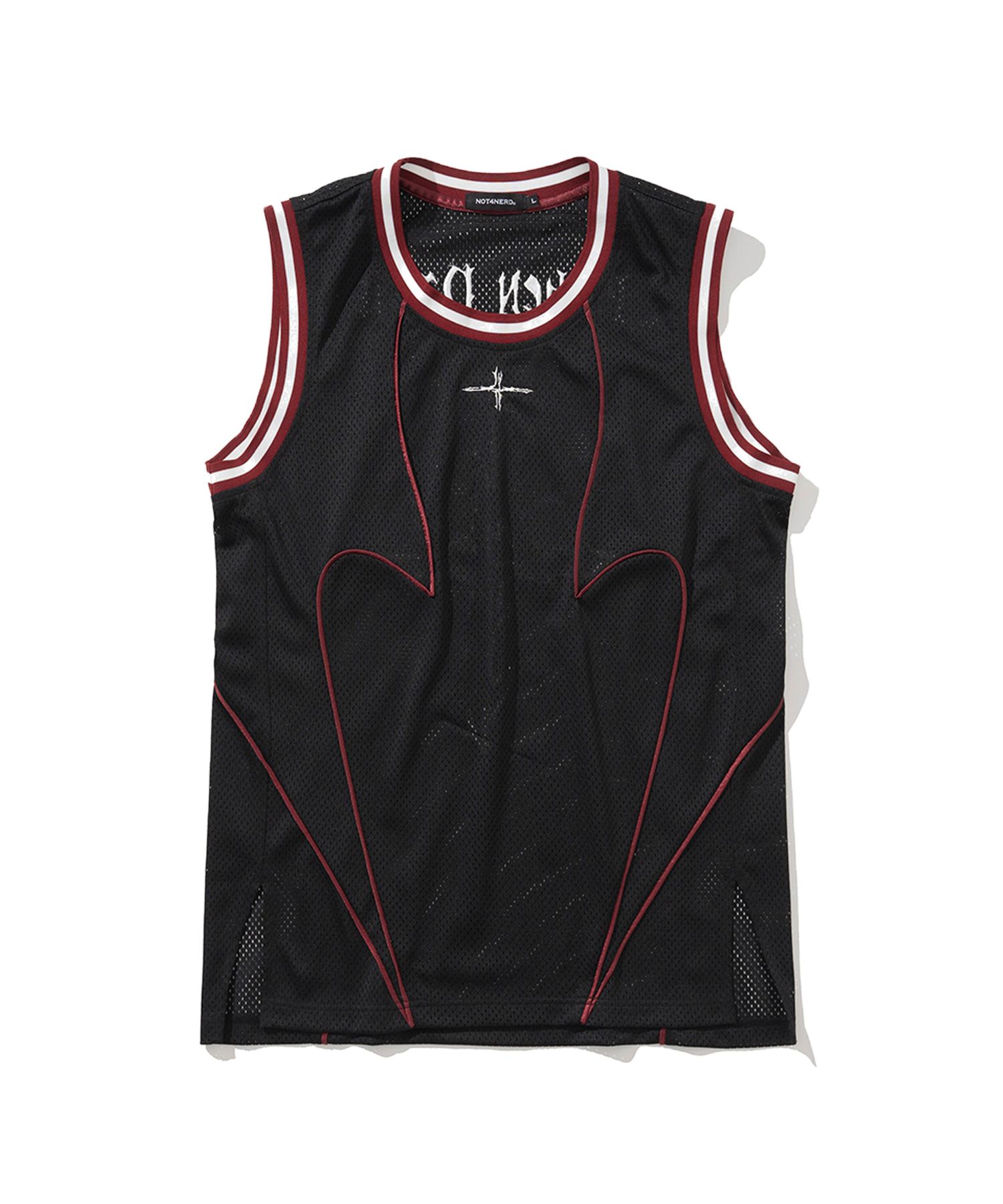 [NOT4NERD] Ashen Dawn Incision Mesh Sleeveless/追跡付 MUSINSA | NOT4NERD Ashen Dawn Incision Mesh Sleeveless - Black