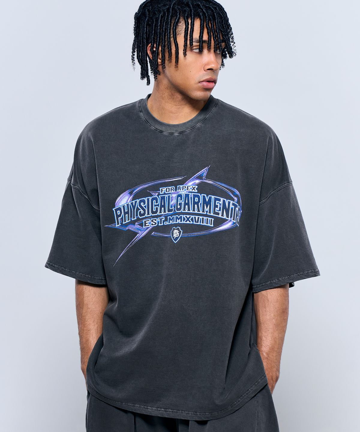 피지컬가먼츠(PHYSICAL GARMENTS) P2550 피그다잉 크롬 자이언트 반팔 [2COLOR]