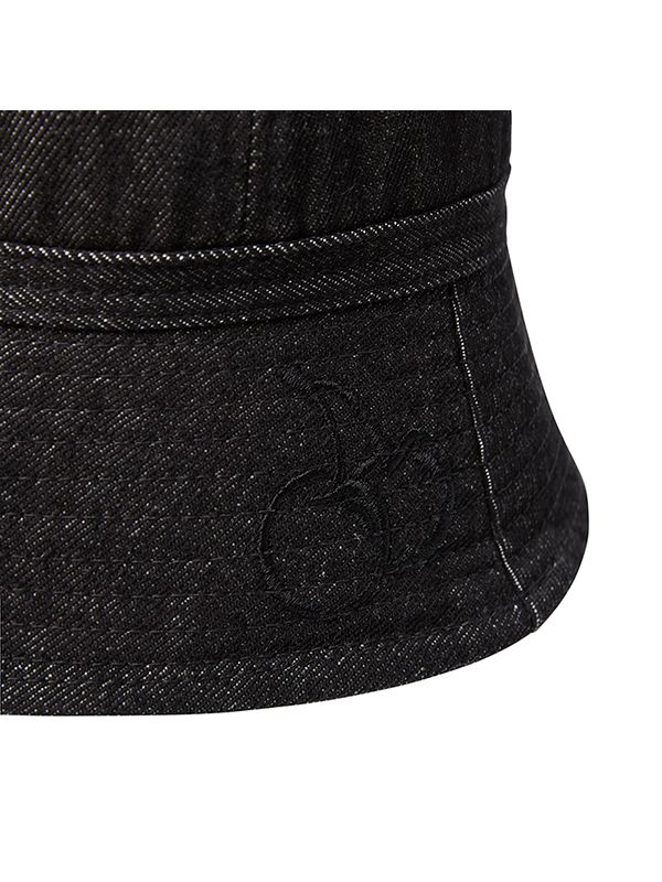 MUSINSA | KIRSH Cherry Stitch Drop Bucket Hat [Black]