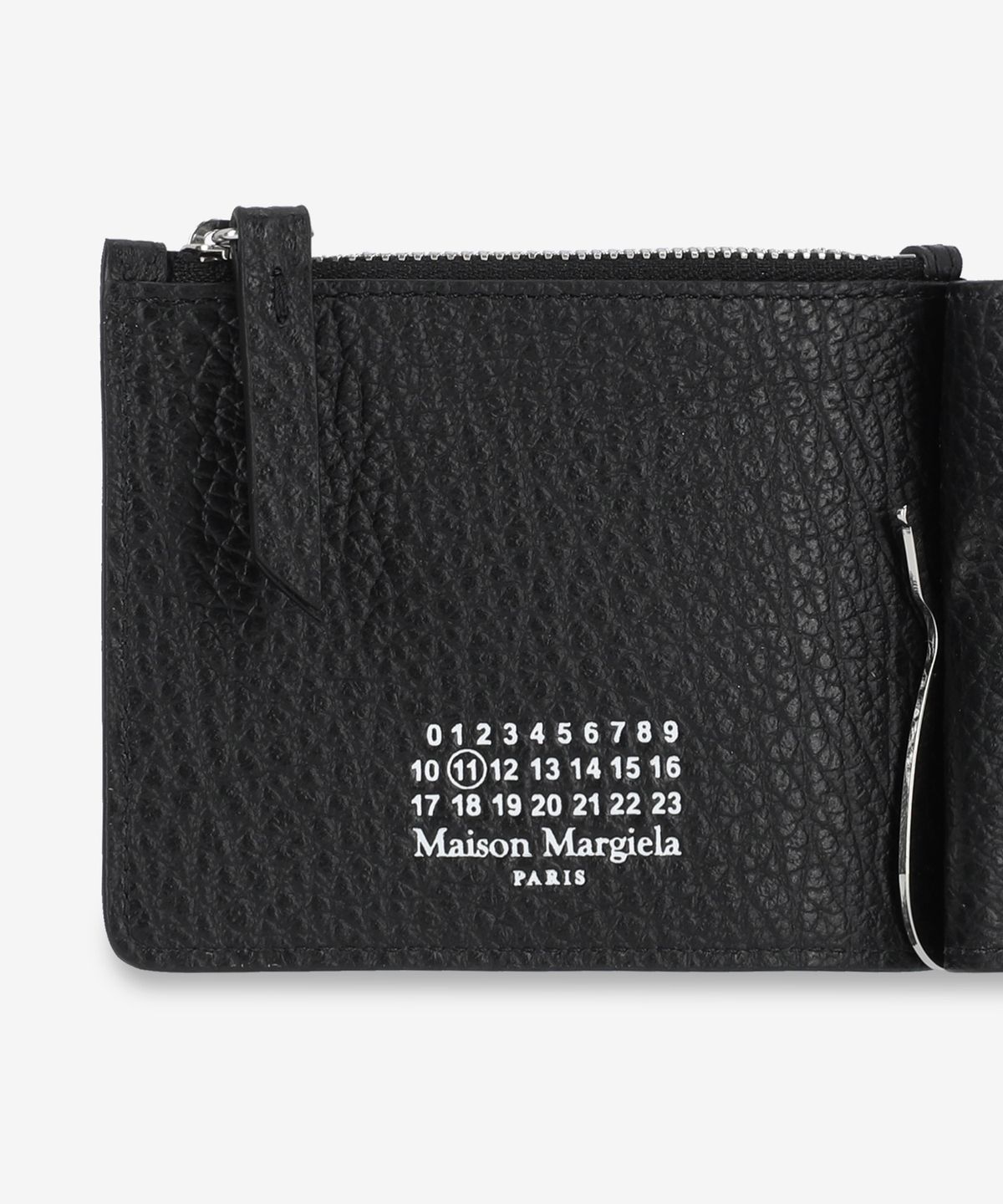 메종 마르지엘라(MAISON MARGIELA) 4 스티치 슬림 2 핀서 지갑 - 블랙 / SA1UI0022P4455T8013