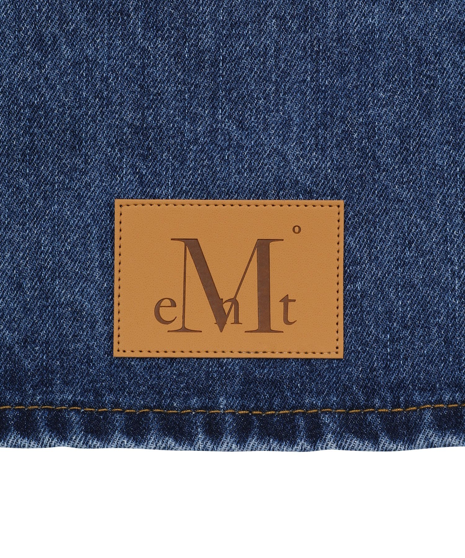 ★MUCENT★ Ronar Back Button Leather Point Bermuda Denim Pan MUSINSA | MUCENT Ronar Back Button Leather Point Bermuda