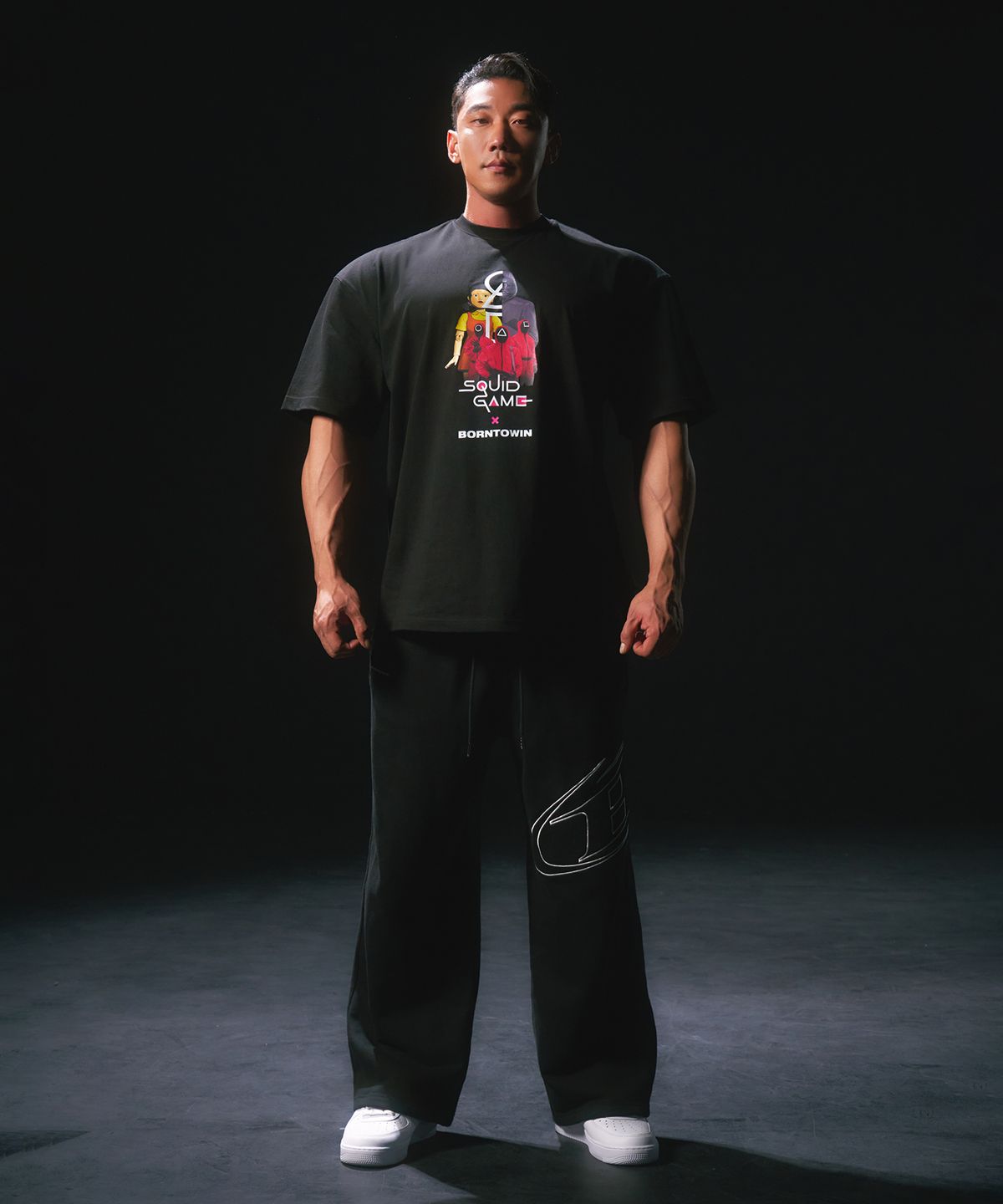 본투윈(BORN TO WIN) SQUID GAME CHARACTER T-SHIRTS [BLACK]