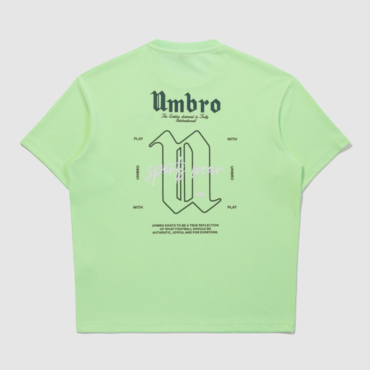 엄브로(UMBRO) 쿨피케 레터 반팔 티셔츠 라이트 그린(UQ321CRS73)