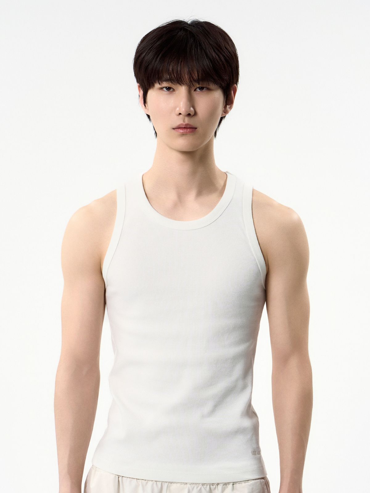 세이지가(SAGEGA) Men Rib Tank (Ivory)