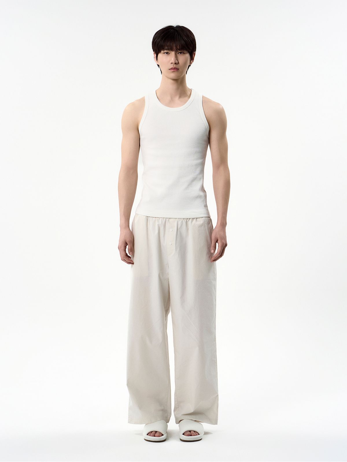 세이지가(SAGEGA) Men Rib Tank (Ivory)