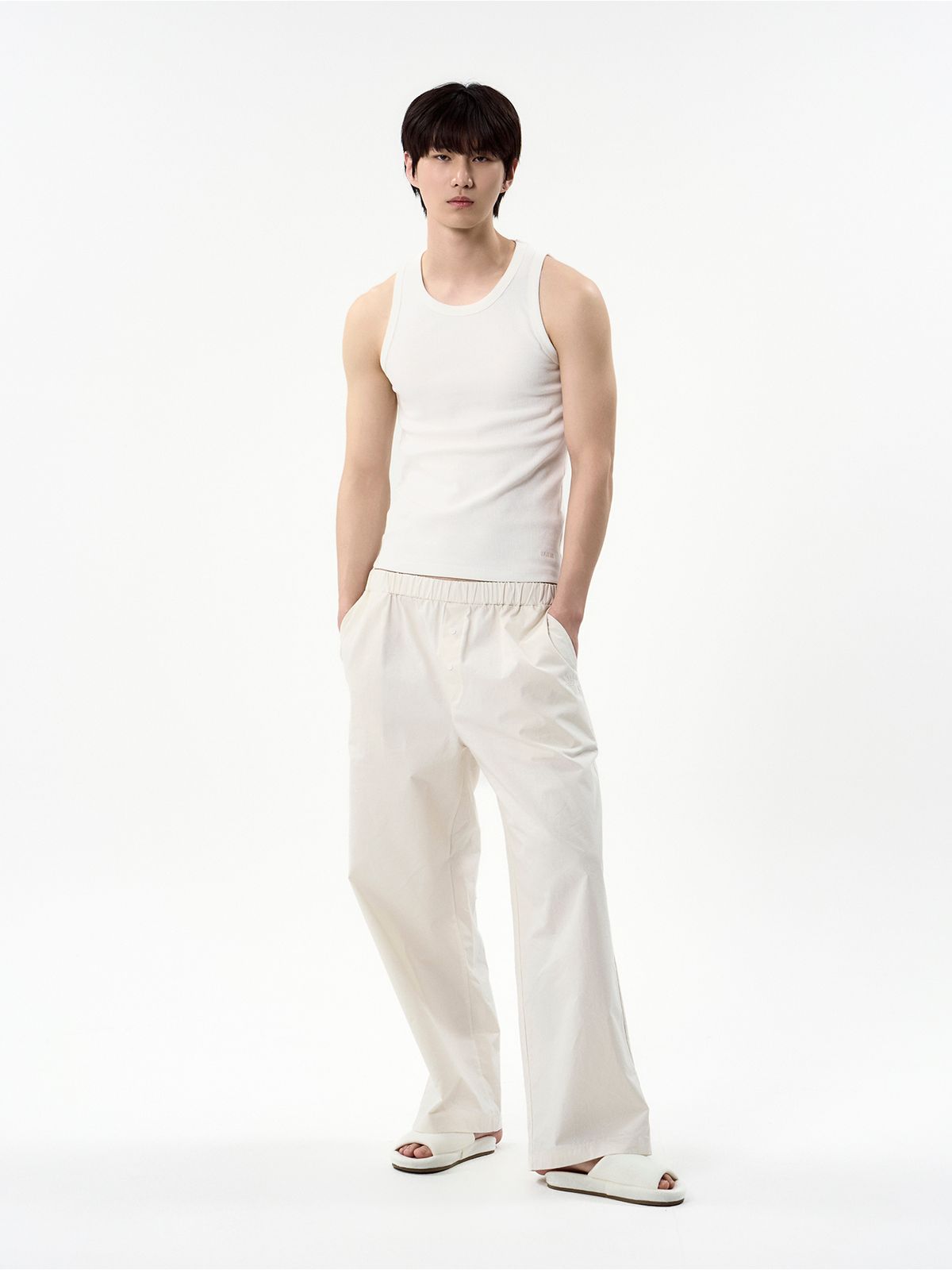 세이지가(SAGEGA) Men Rib Tank (Ivory)