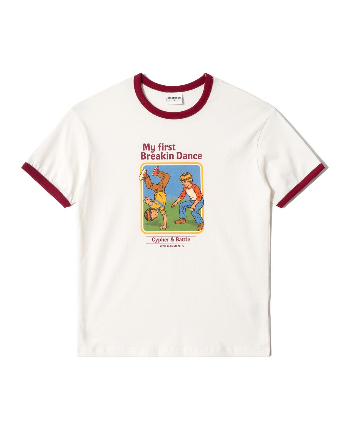 큐티에잇 가먼츠(QT8 GARMENTS) OC My First Breakin’ Ringer Tee (Burgundy)