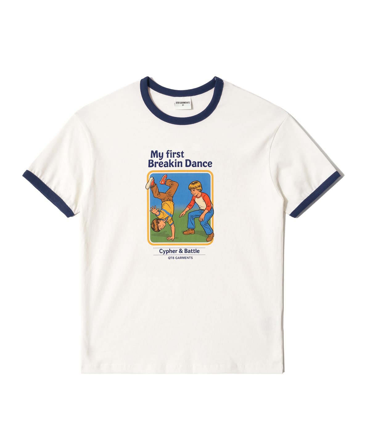 큐티에잇 가먼츠(QT8 GARMENTS) OC My First Breakin’ Ringer Tee (Navy)