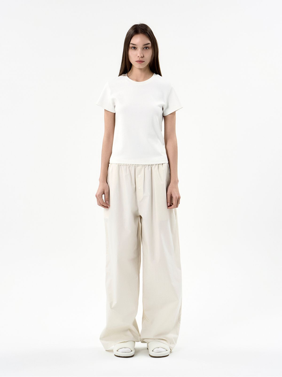 세이지가(SAGEGA) Cotton Pyjama Pants (Cream)