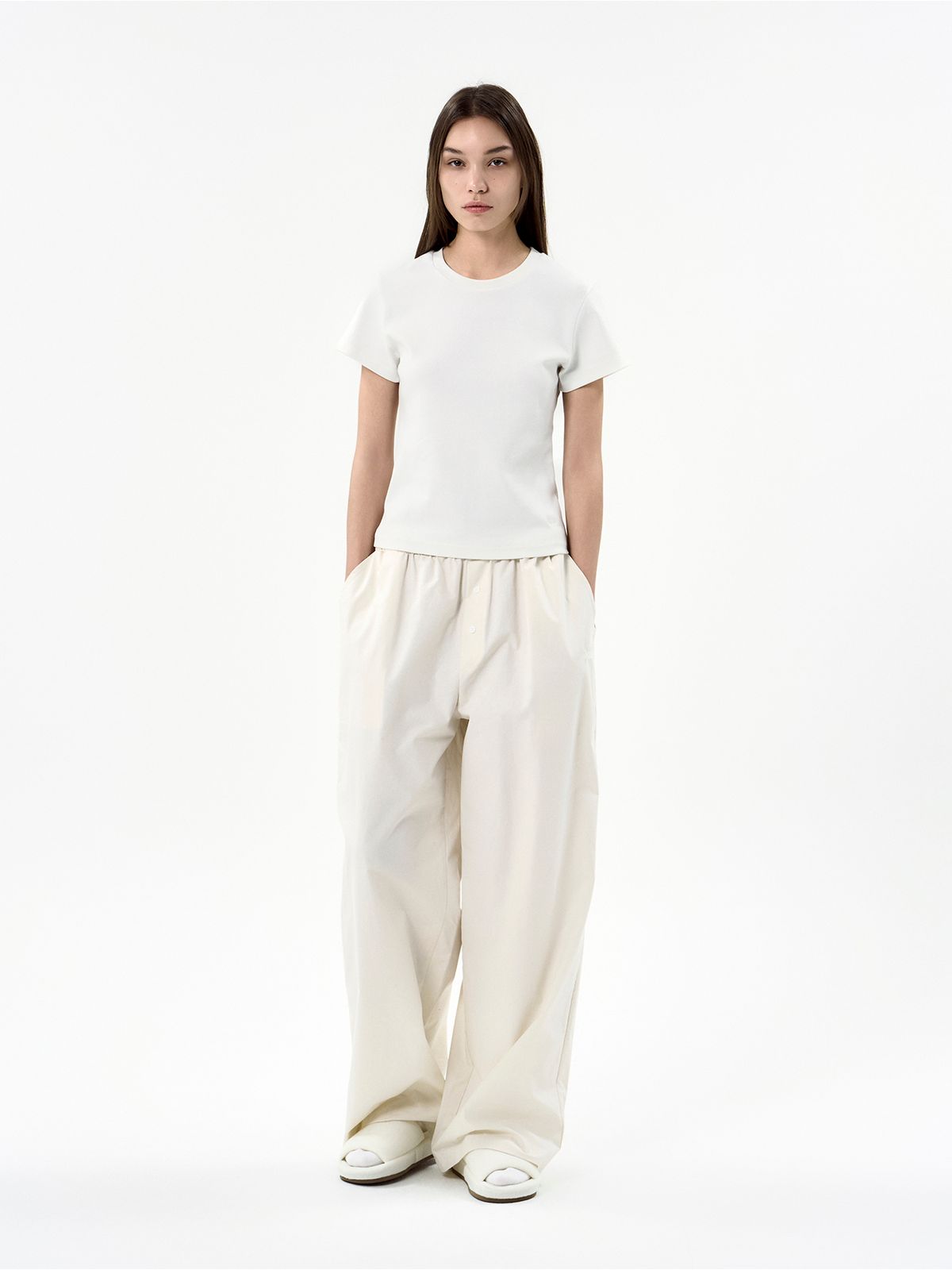 세이지가(SAGEGA) Cotton Pyjama Pants (Cream)