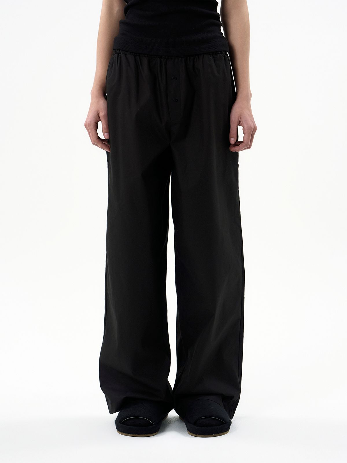 세이지가(SAGEGA) Cotton Pyjama Pants (Black)