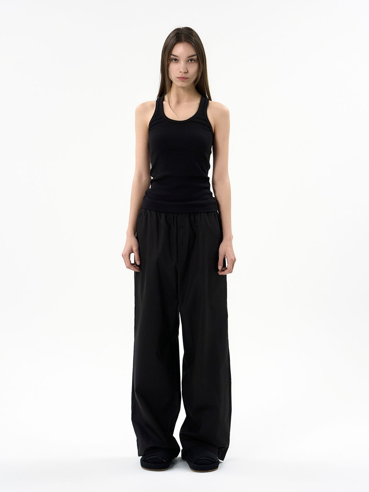 세이지가(SAGEGA) Cotton Pyjama Pants (Black)