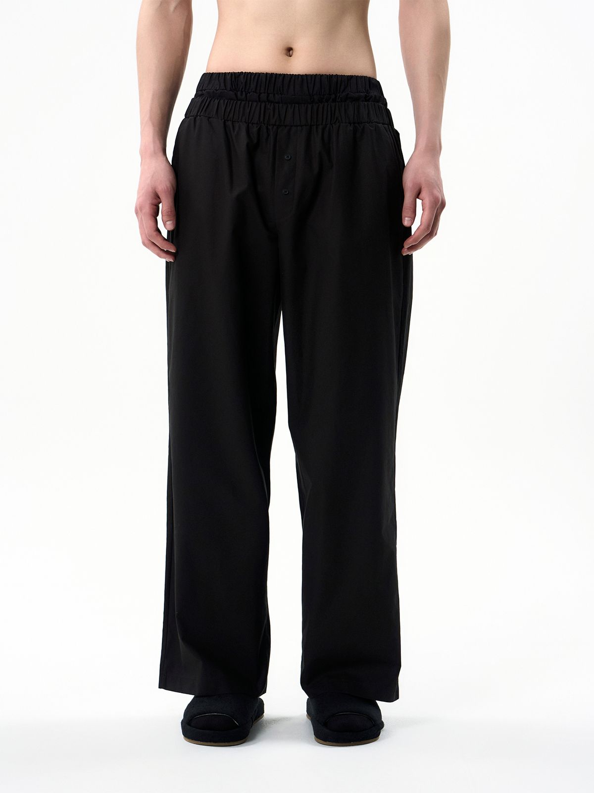 세이지가(SAGEGA) Cotton Pyjama Pants (Black)