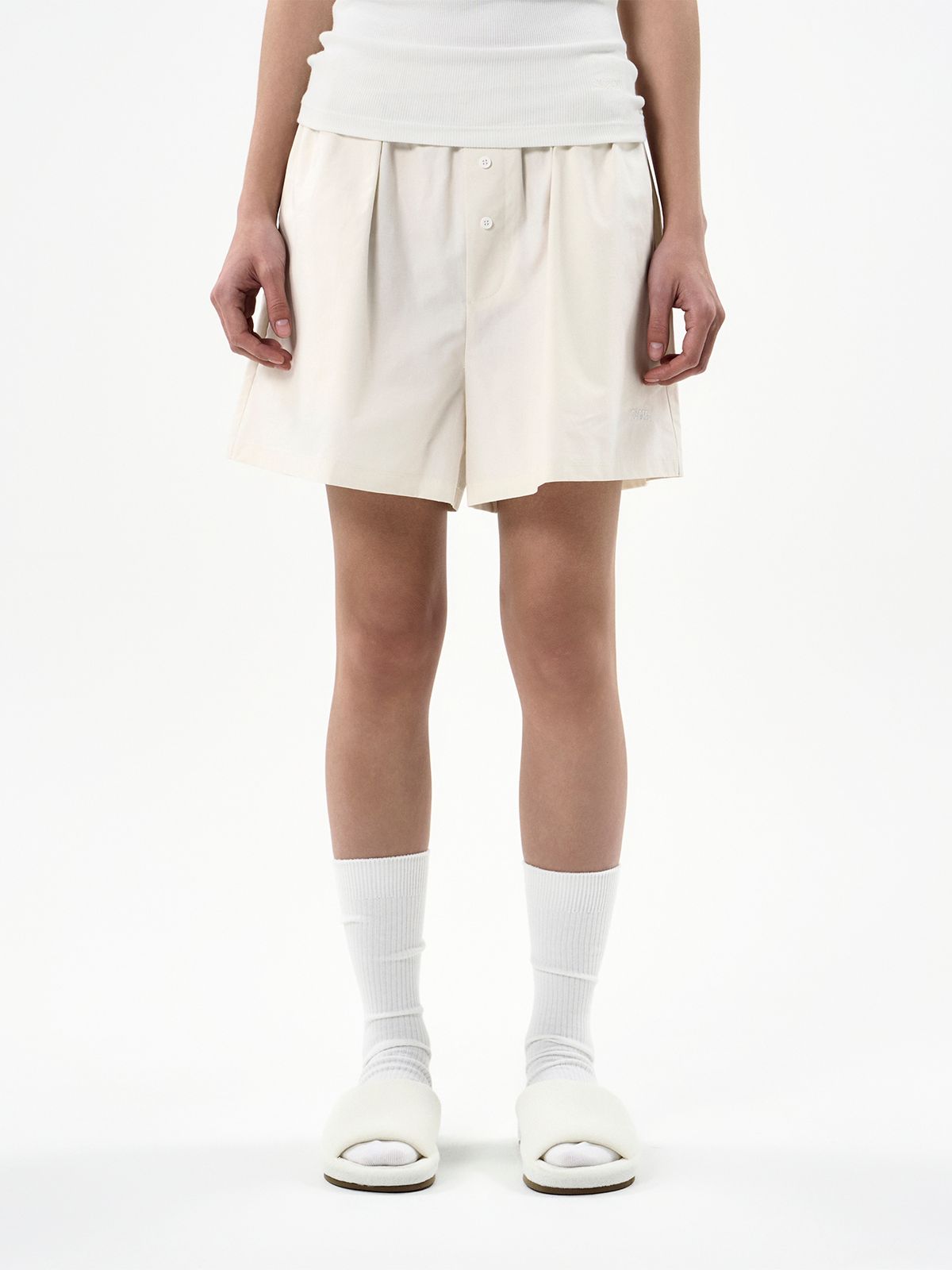 세이지가(SAGEGA) Cotton Pyjama Shorts (Cream)