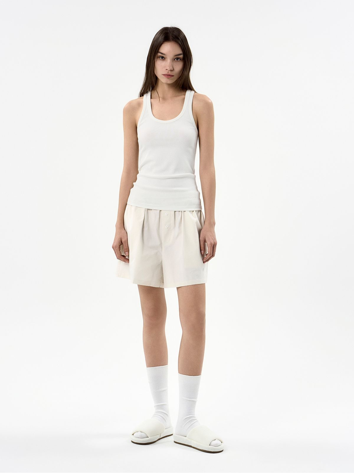세이지가(SAGEGA) Cotton Pyjama Shorts (Cream)