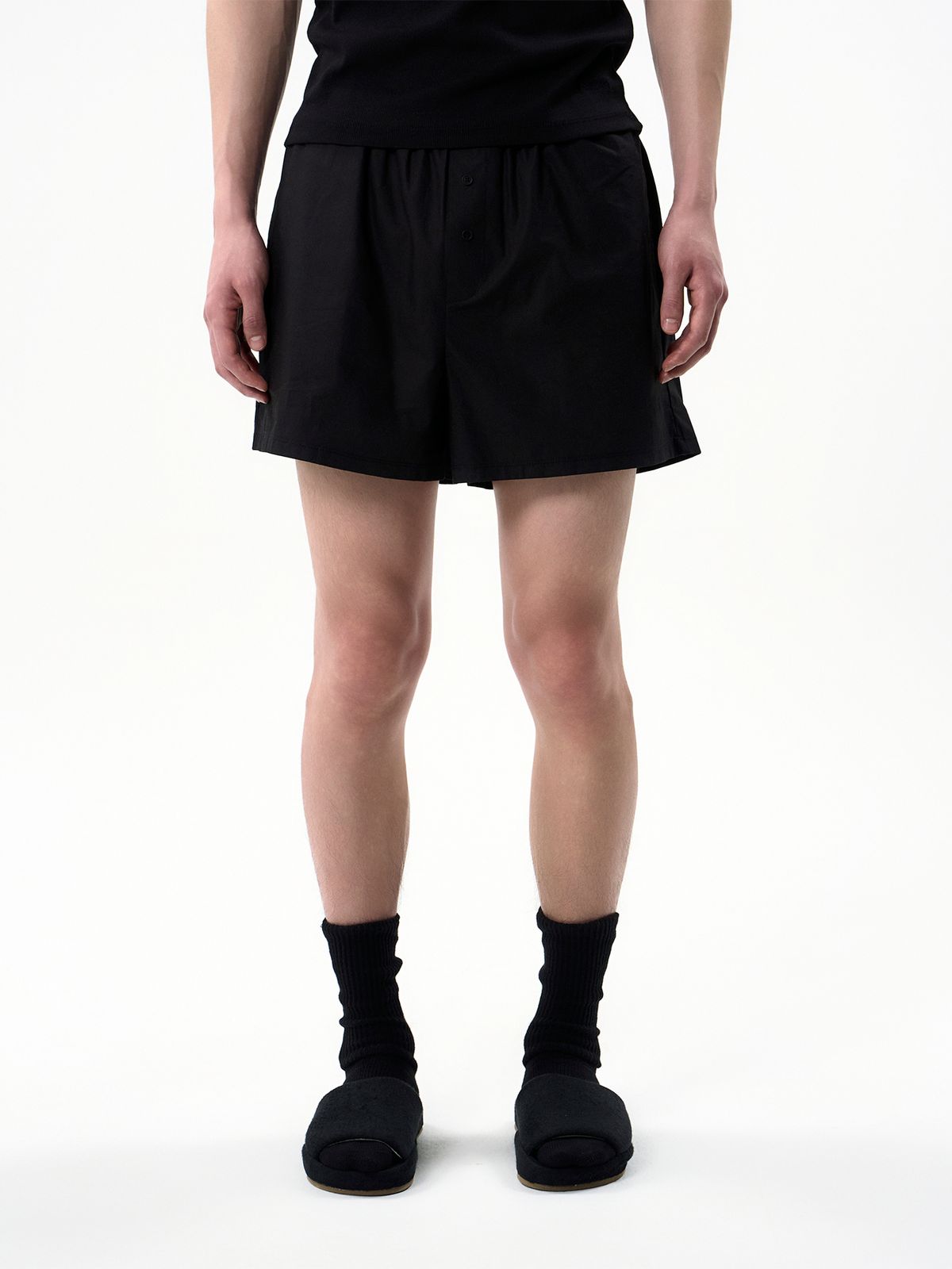 세이지가(SAGEGA) Cotton Pyjama Shorts (Black)
