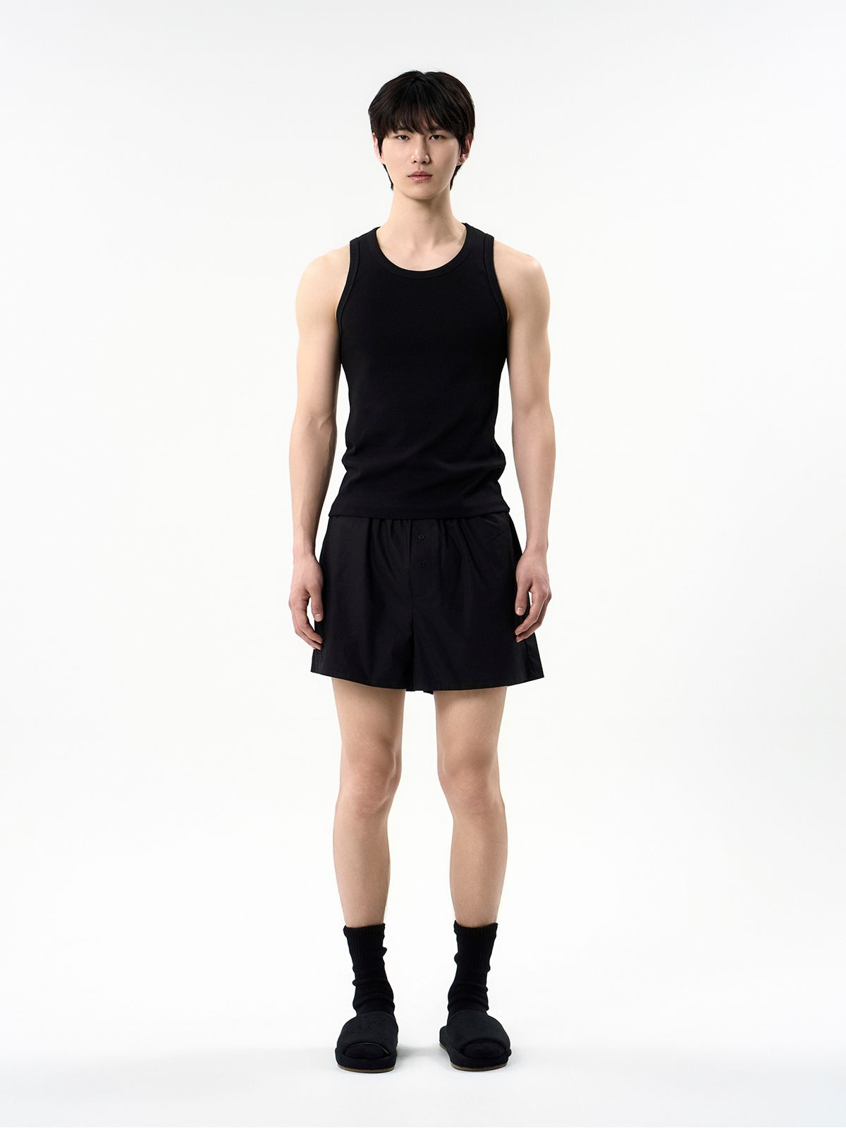 세이지가(SAGEGA) Cotton Pyjama Shorts (Black)