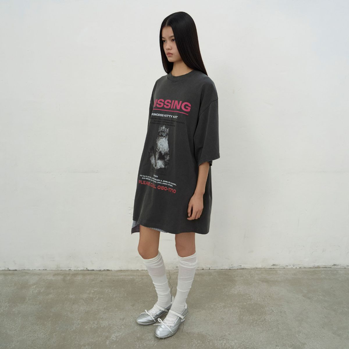 엘씨디씨티엠(LCDC™) KAT PRINT MINI DRESS (DARK GREY)