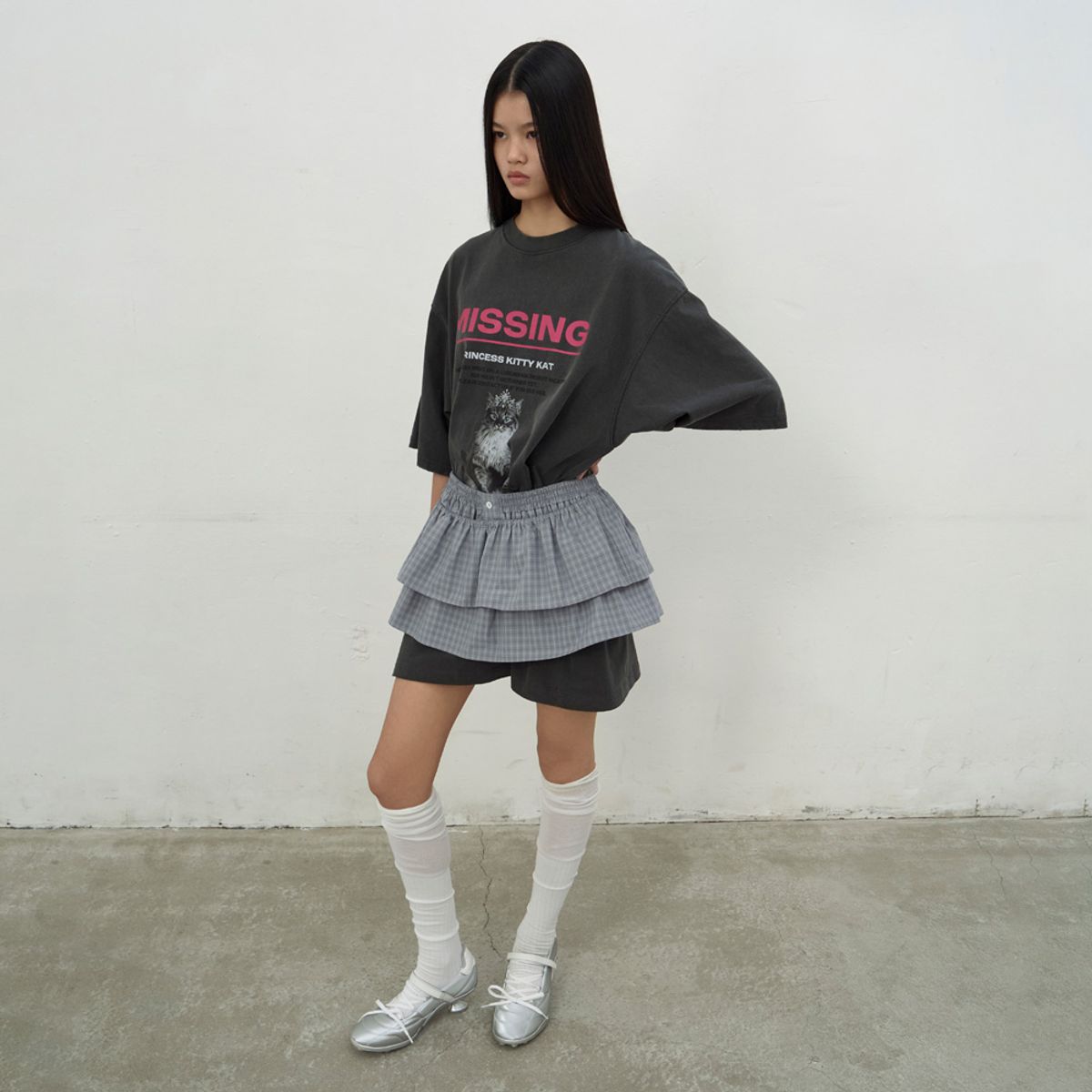 엘씨디씨티엠(LCDC™) KAT PRINT MINI DRESS (DARK GREY)