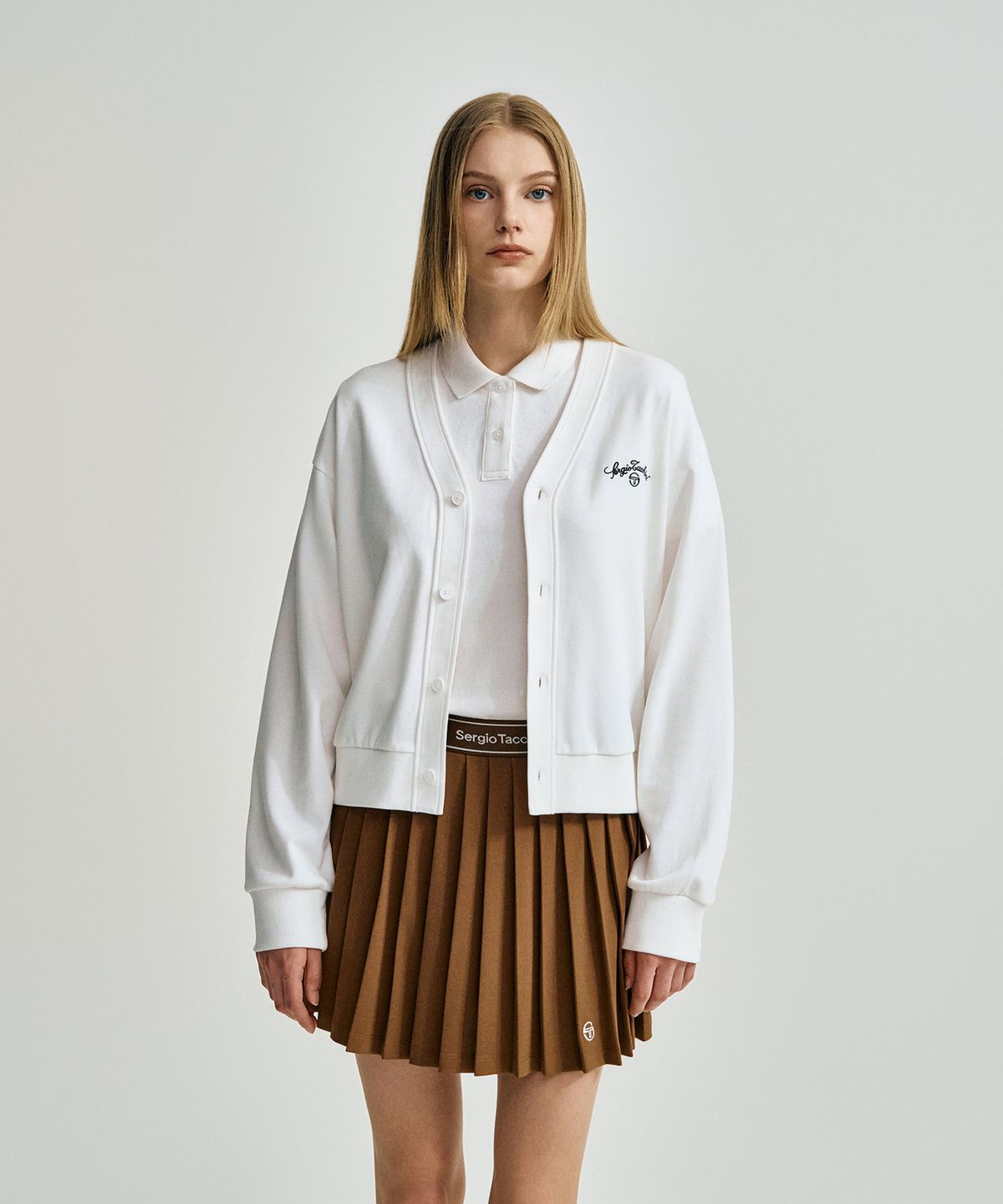 세르지오 타키니(SERGIO TACCHINI) W 더블니트 가디건 (White)
