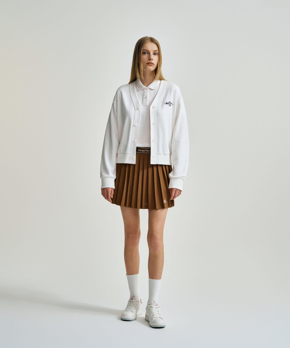 세르지오 타키니(SERGIO TACCHINI) W 더블니트 가디건 (White)